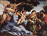 Madonna and Child with Saints and an Angel by Lorenzo Lotto